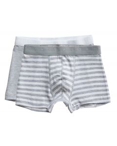 Basic kids boys shorts 2 pack 31122 3056 stripe and light grey melee