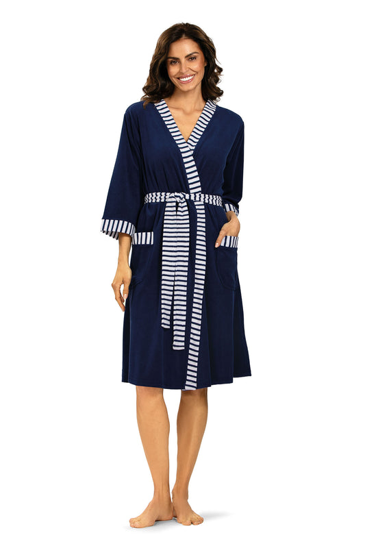 Damen Bademantel 211401 18 indigo