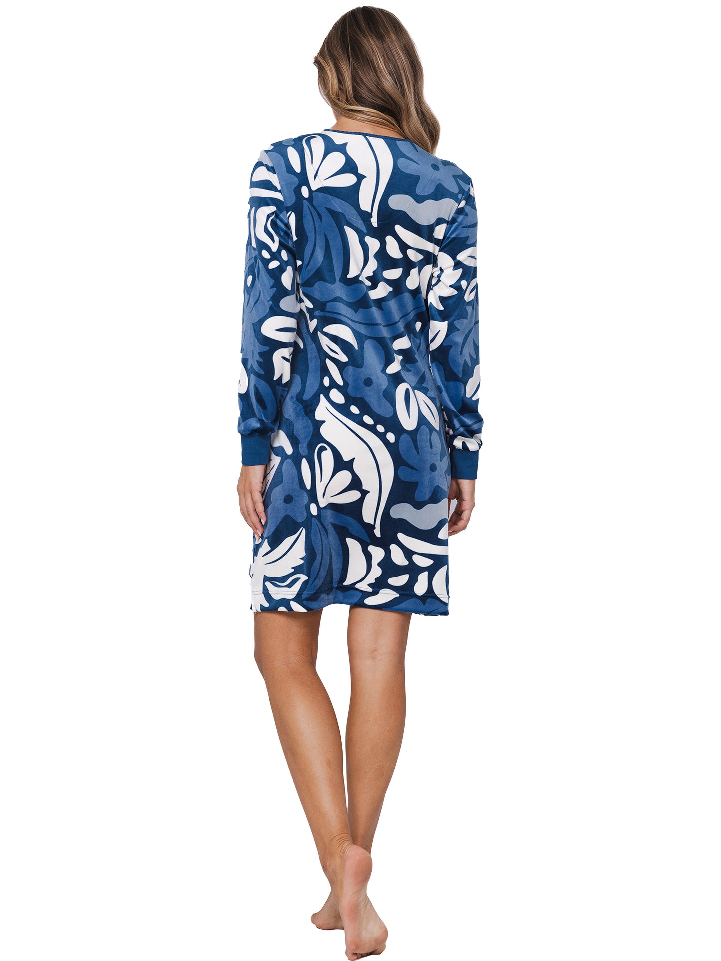 Nightdress with buttons (95 cm) 111252-158-1 blue 520