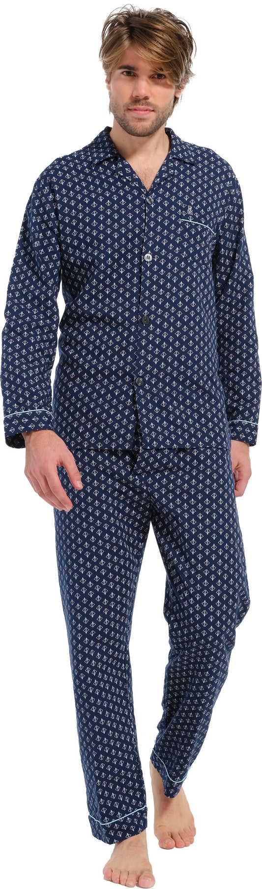 Pyjama 27232-710-6 526 blauw