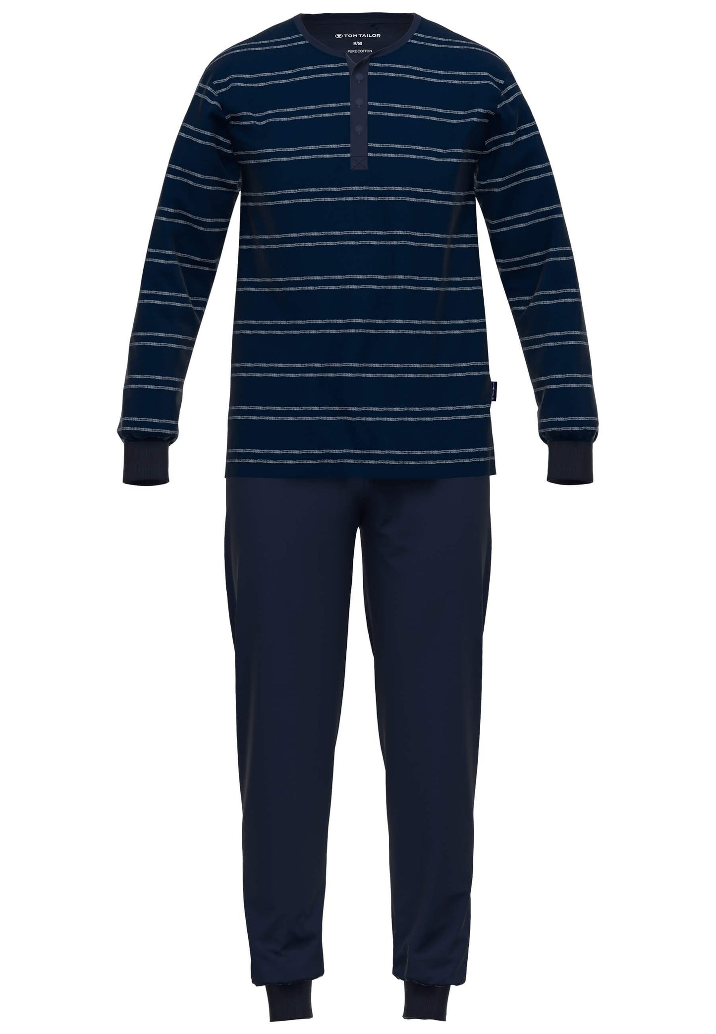 Pyjama 71398 635 blau-dunkel-Allover
