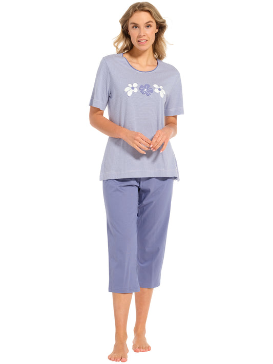 Pyjama capri pants 20241-124-2 516 Blue