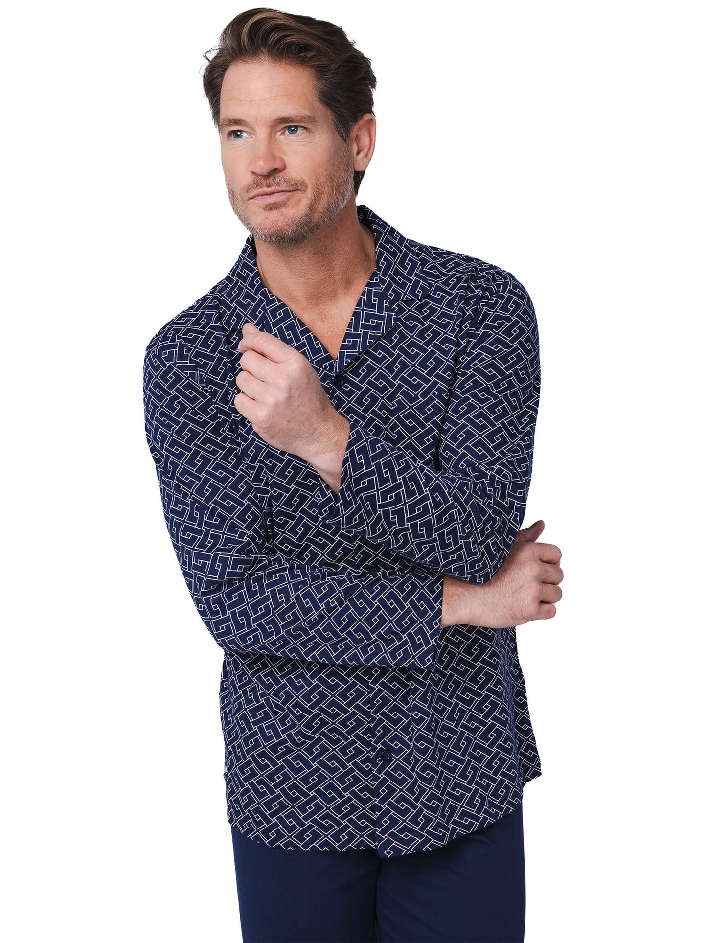 Pyjama full button 122252-544-2 blue 520