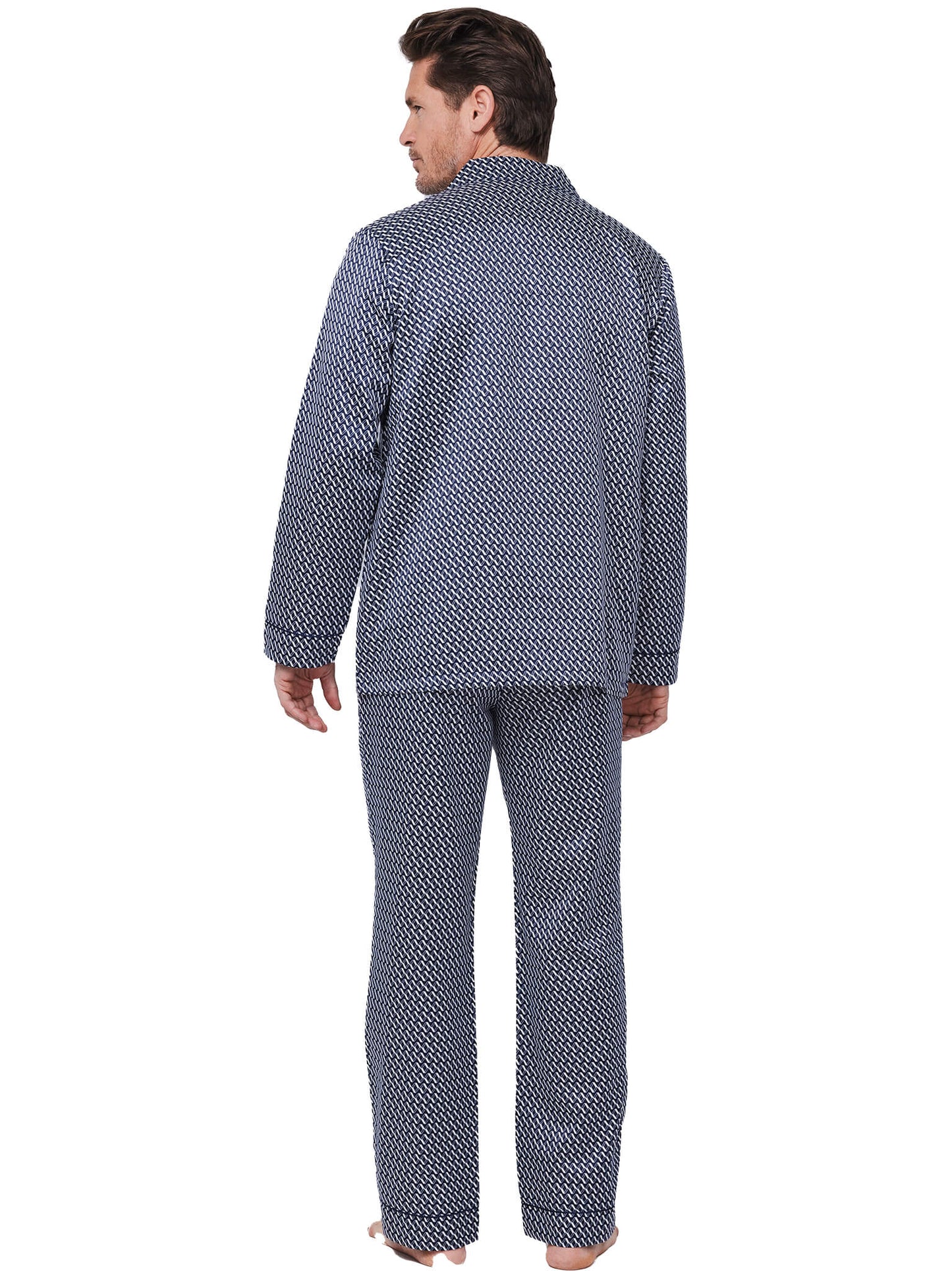 Pyjama full button 122252-801-1 520 Dark Blue