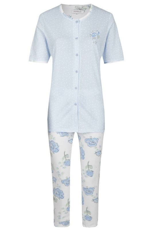 Pyjama met 7/8 broek 211236 blauw