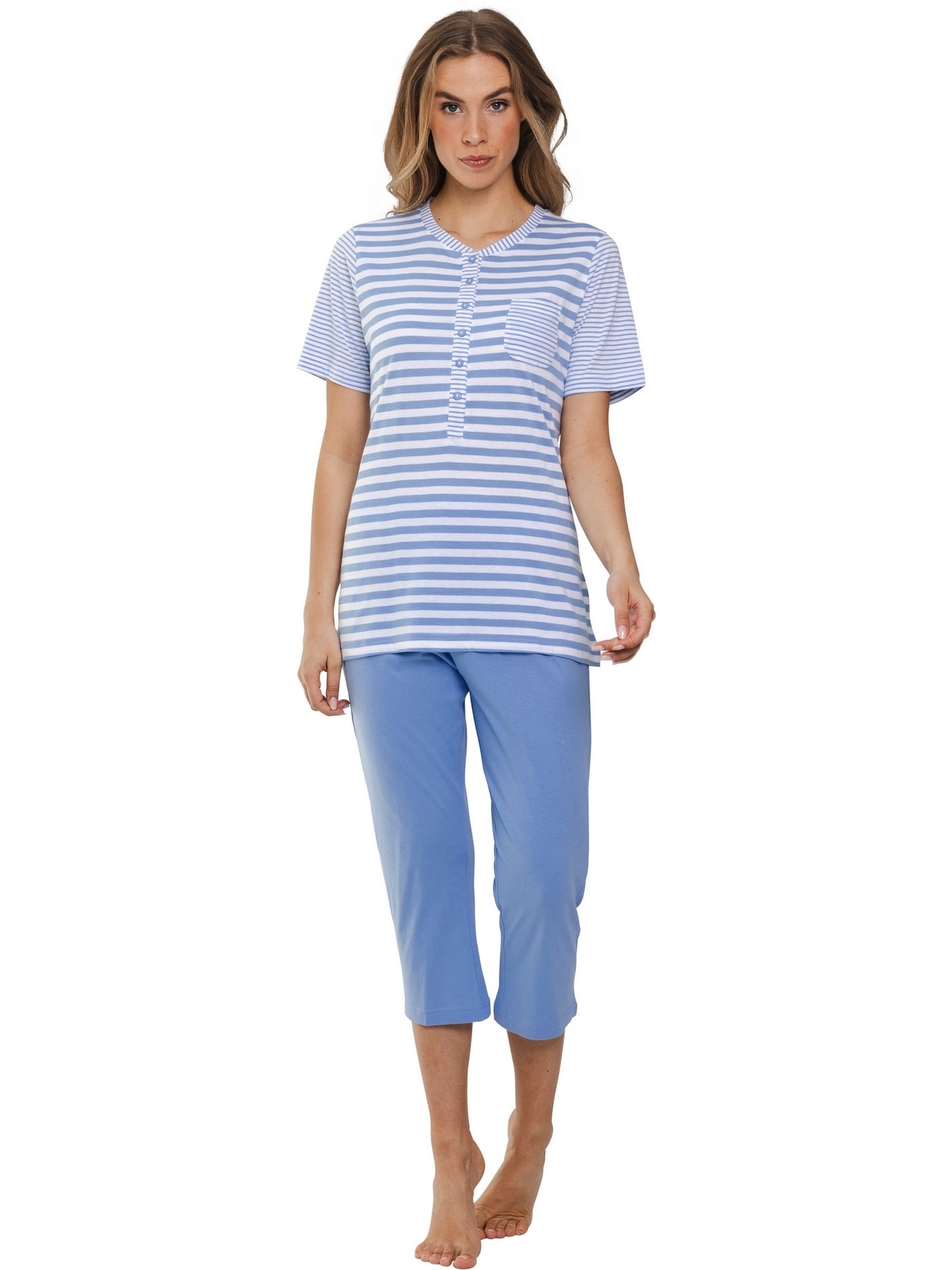 Pyjama with buttons 121251-130-1 510 blue