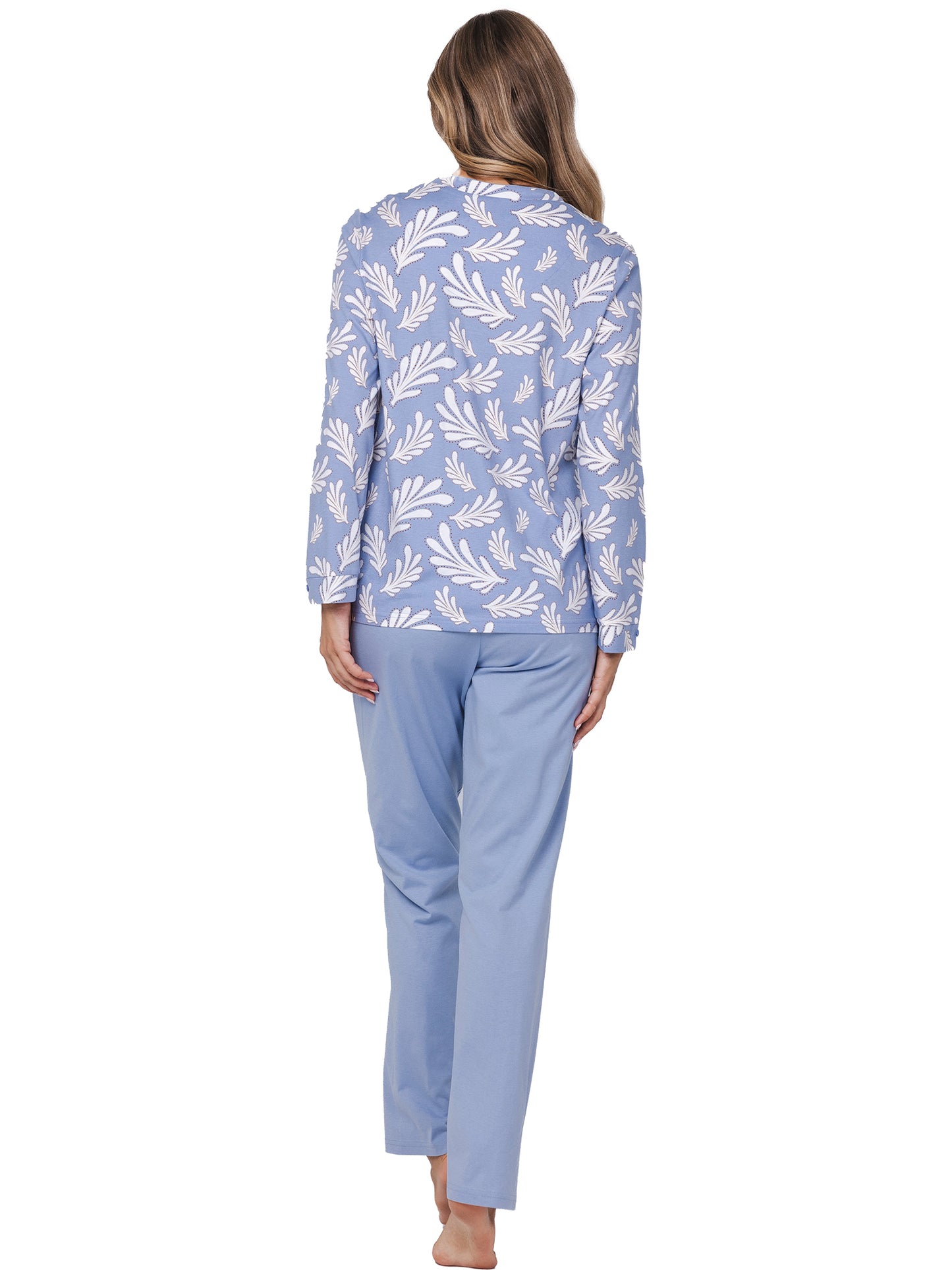 Pyjama with buttons 121252-136-1 Blue 510