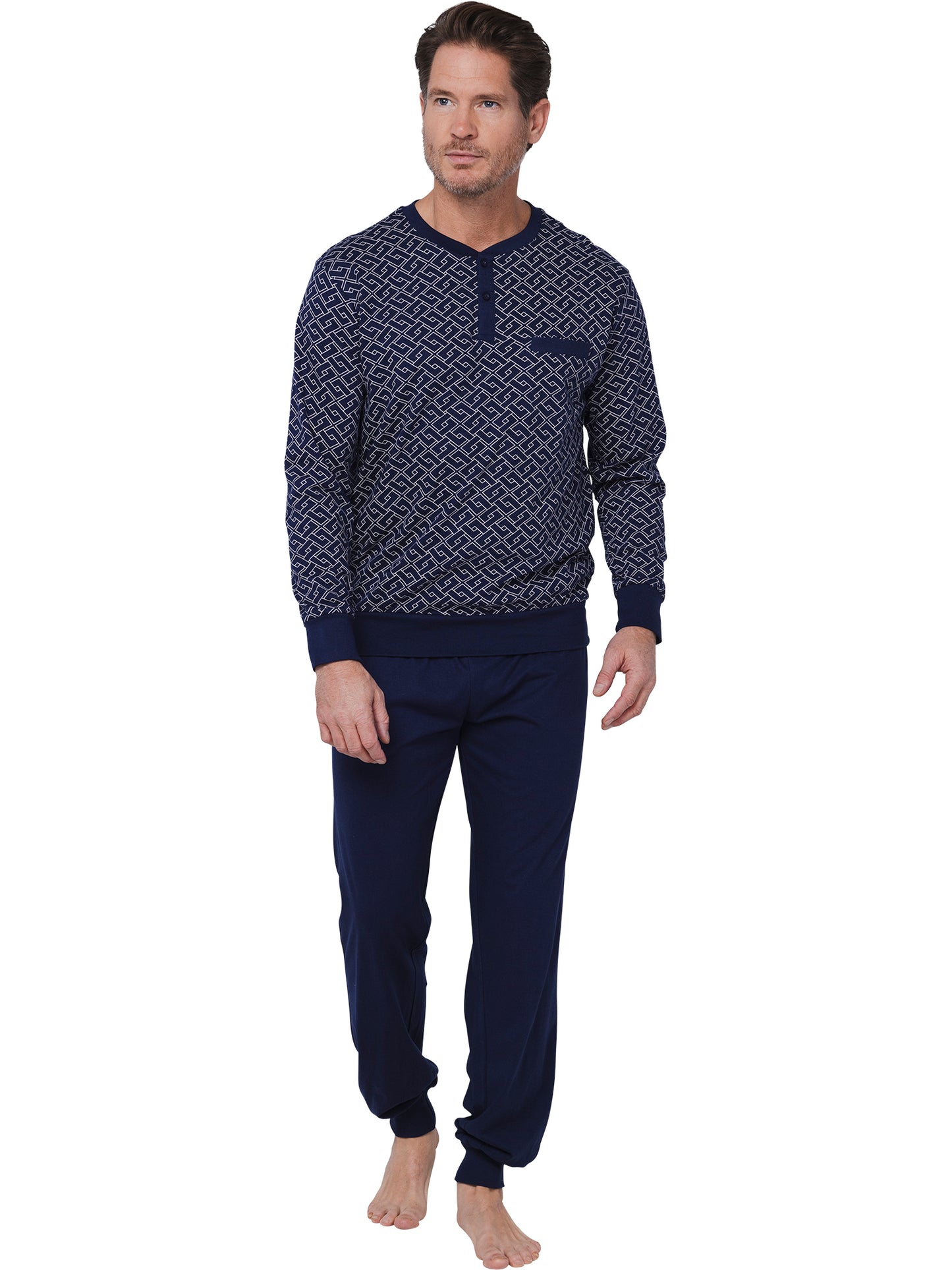 Pyjama with buttons 122252-544-1 blue 520