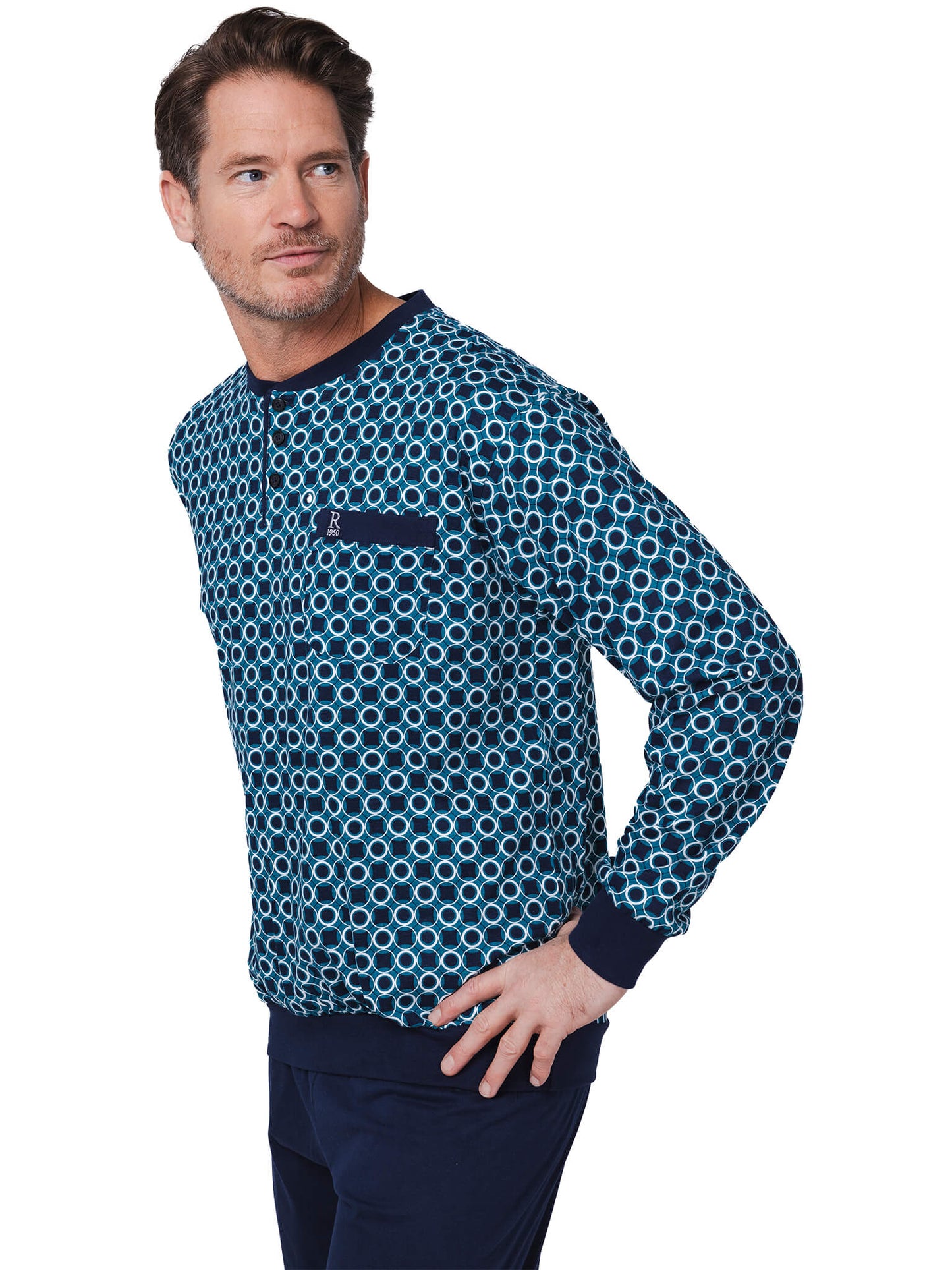 Pyjama with buttons 122252-812-1 blue 520
