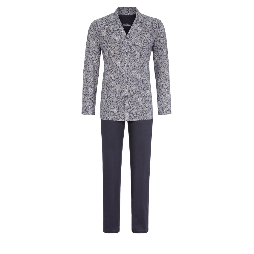 Ringella Men Pyjama doorknoop 2541218 2541218 910 zwart