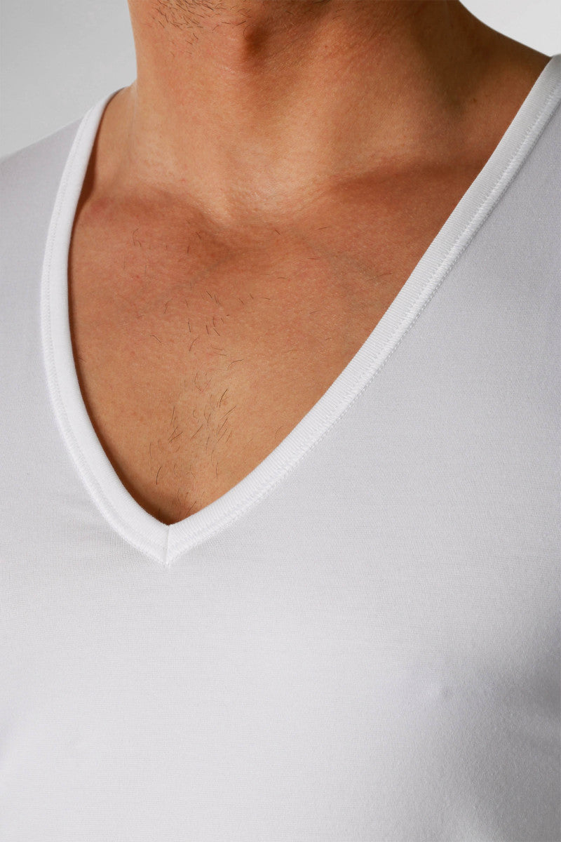 V-Neck 46038 101 weiss