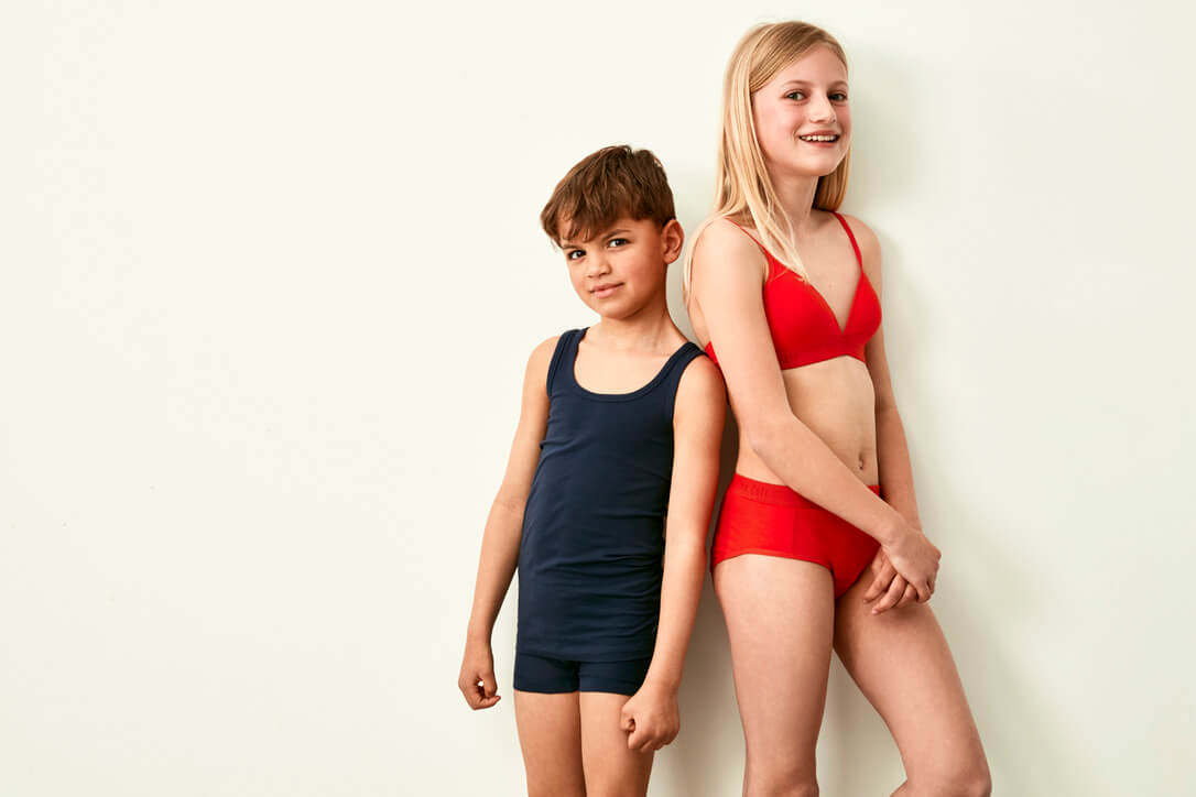 Organic girls padded bra 31962 3035 red