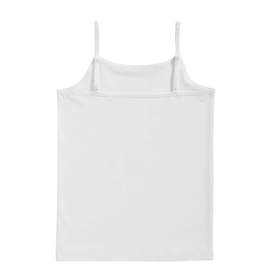Organic girls spaghetti top 31960 001 white
