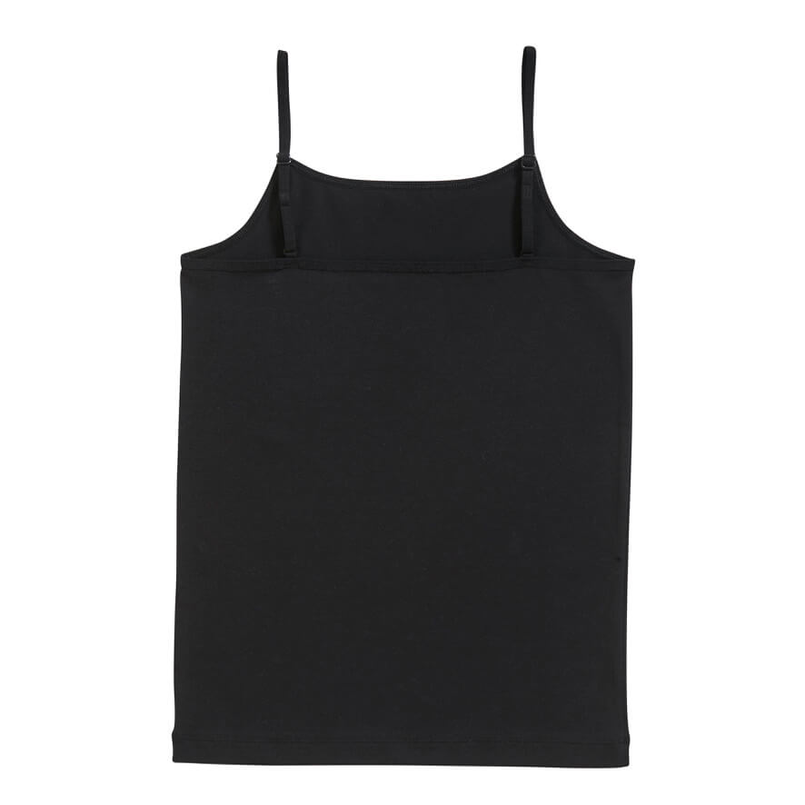 Organic girls spaghetti top 31960 090 black