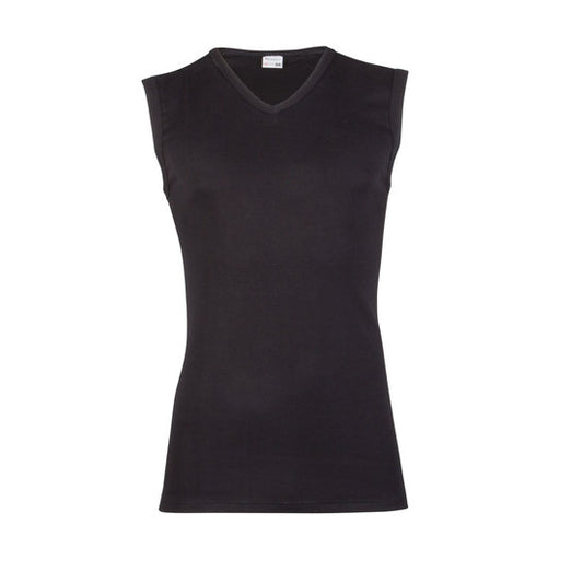 BEEREN H. MOUWL V-HALS SHIRT 11-519 007 ZWART
