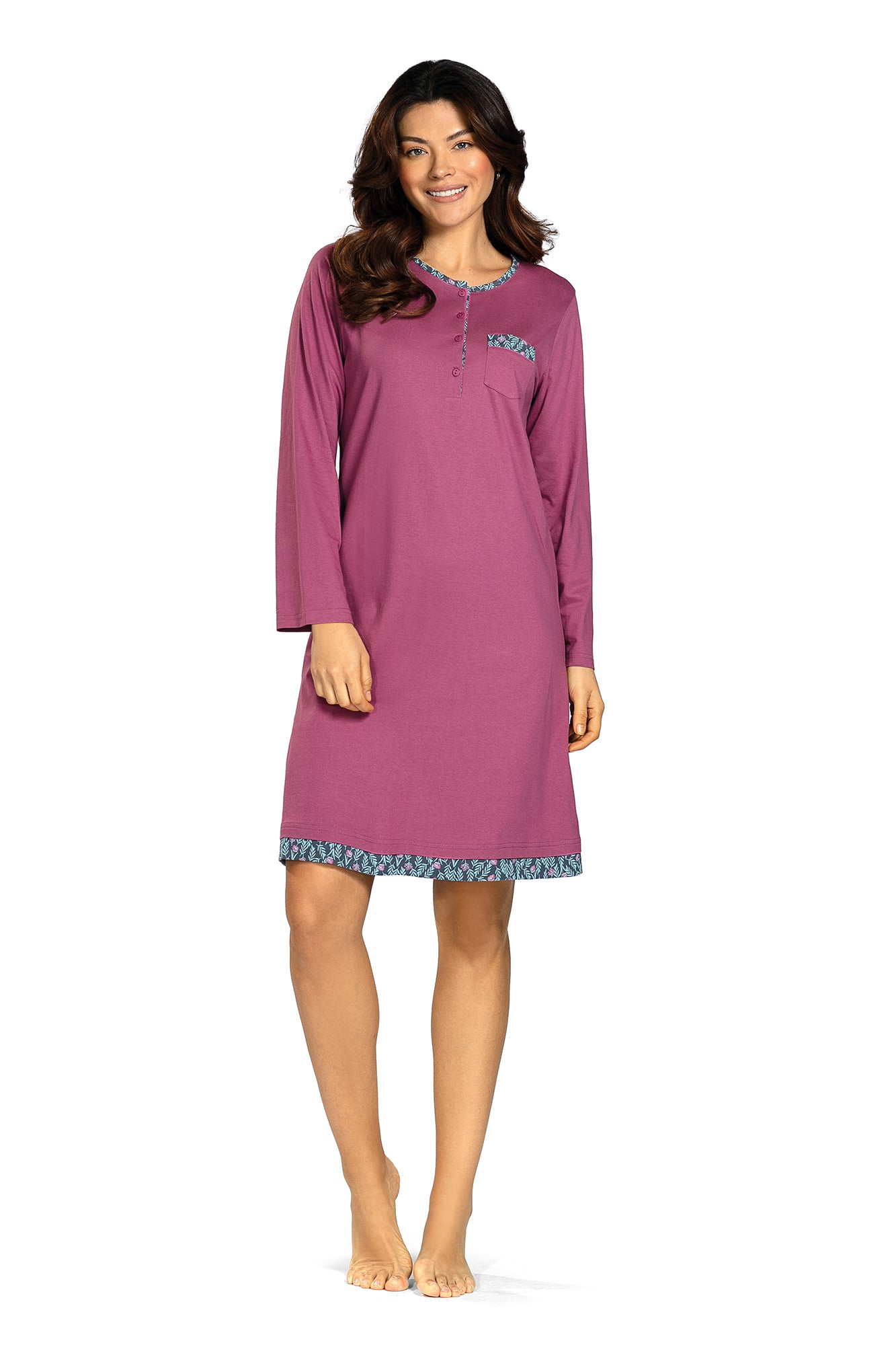 Damen Nachthemd 252222 85 plum