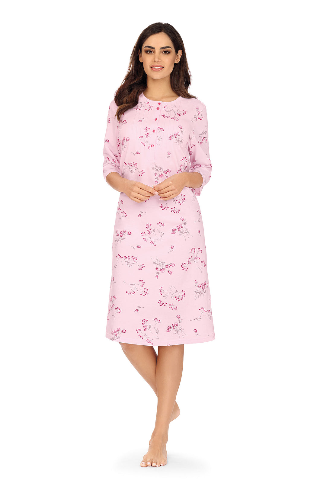 Damen Nachthemd 3/4 Arm 232226 1 Bleu