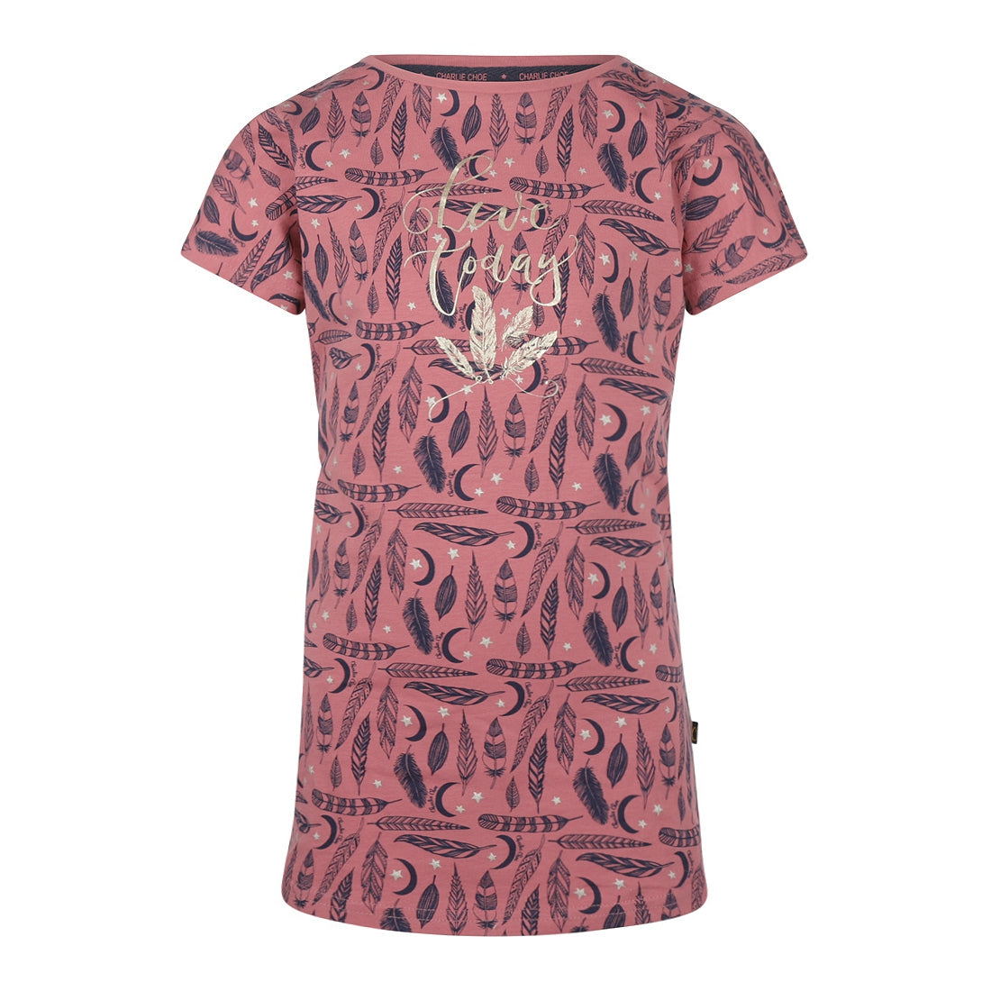 Girls big shirt ss T47020-41 78 Rouge pink