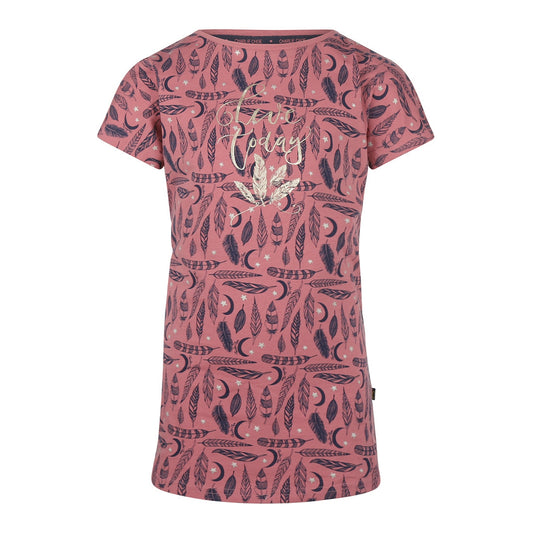 Girls big shirt ss T47020-41 78 Rouge pink