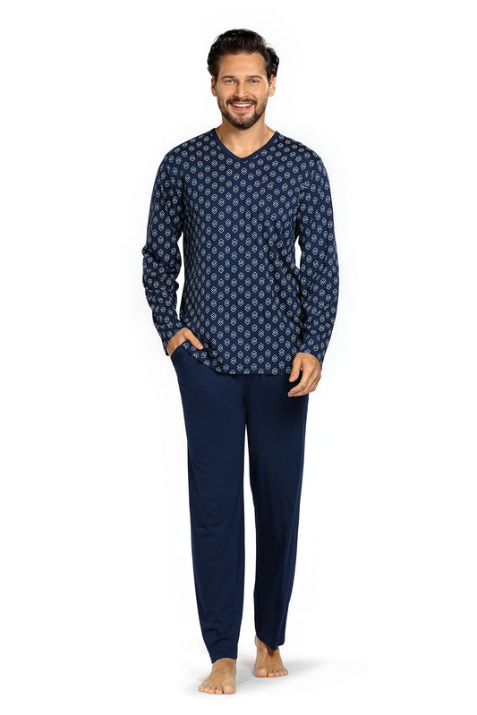 Herren Schlafanzug 252804 11 marine