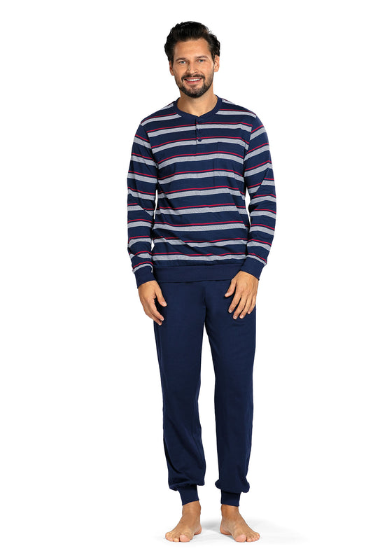 Herren Schlafanzug  252821 11 marine