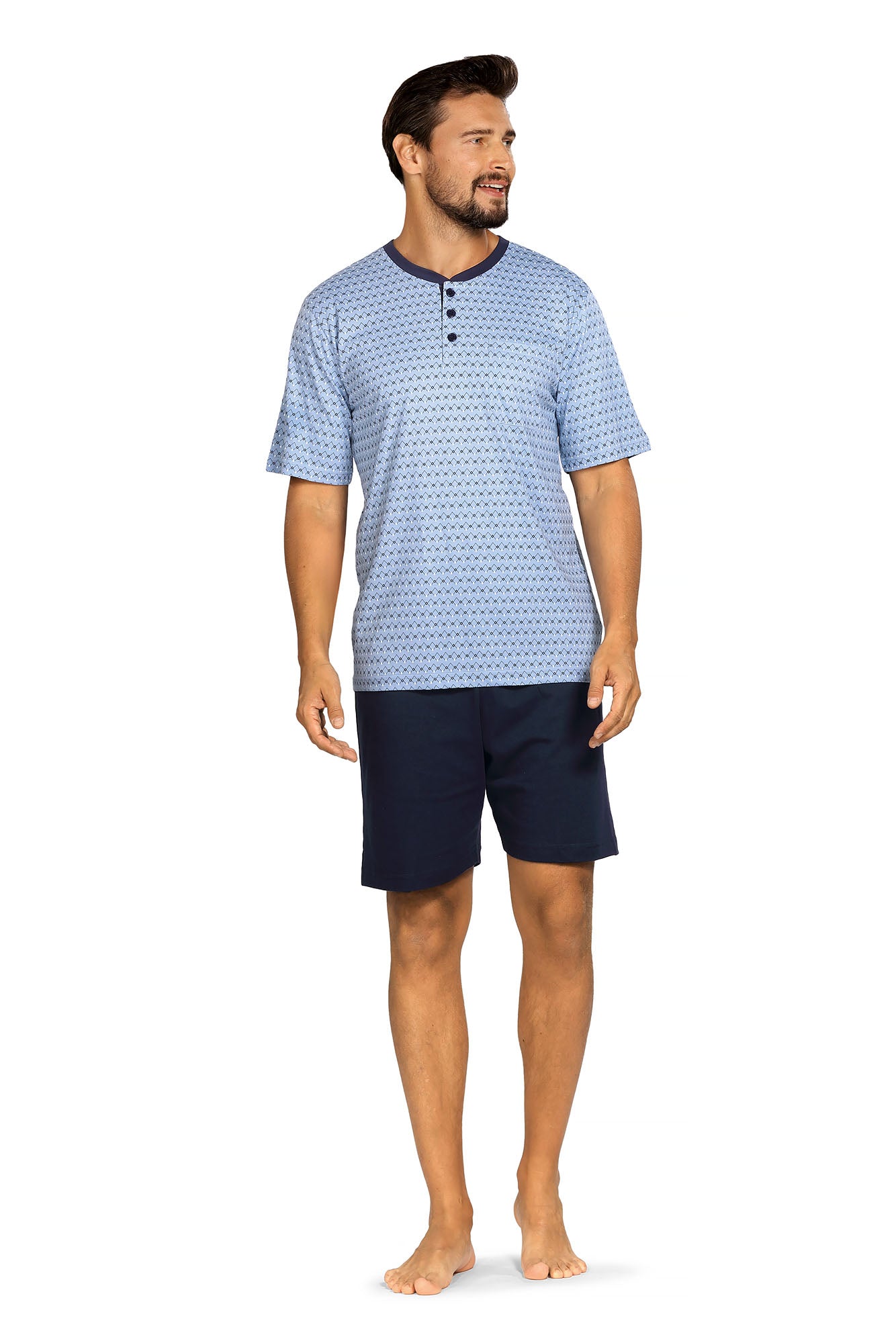 Herren Shorty 241830 114 taubenblau