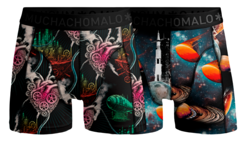 Men 2-Pack  Boxer Shorts Modern Age  MODERNAGE1010-04 Print/Print