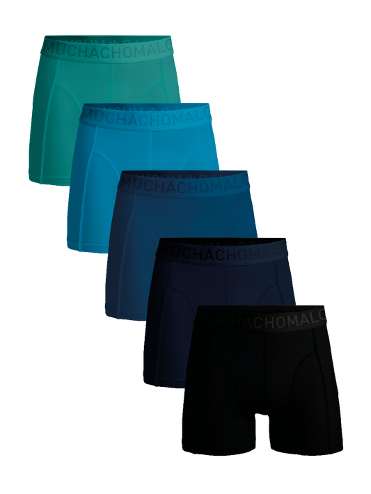 Men 5-pack light cotton solid  LCSOLID1010-136 Black/Blue/Green
