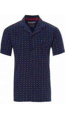 Men full button top S/S 4399-624-7 563 Darkblue