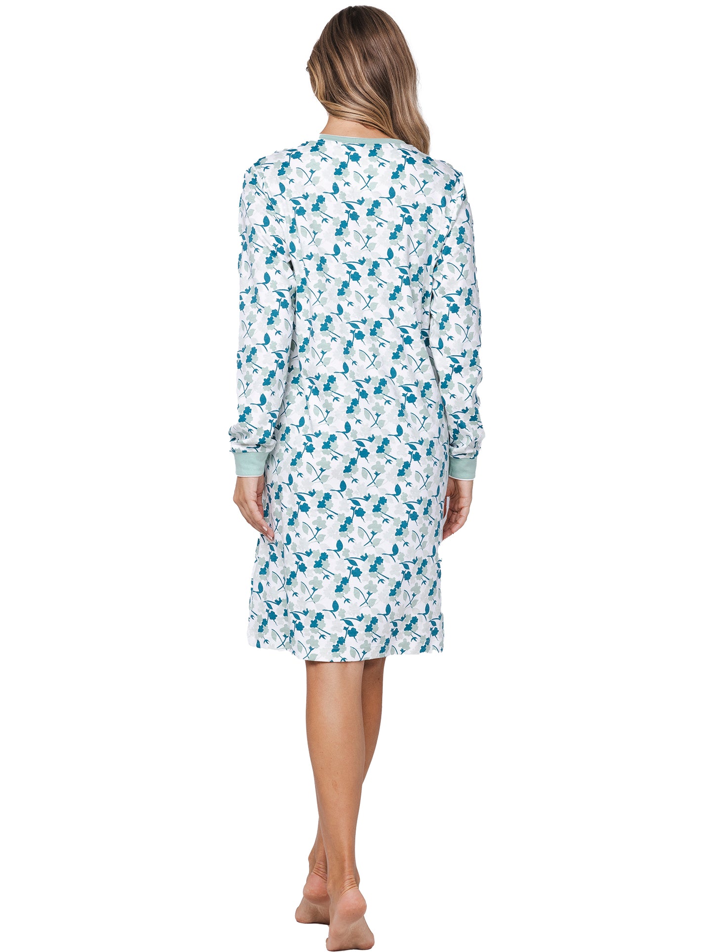Nightdress with buttons (100 cm) 111252-110-1 Green 710