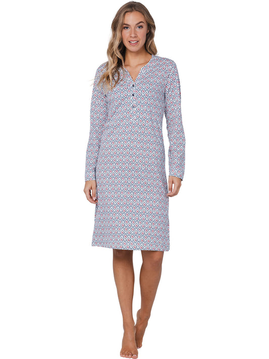 Nightdress with buttons (95 cm) 111252-160-1 blue 520
