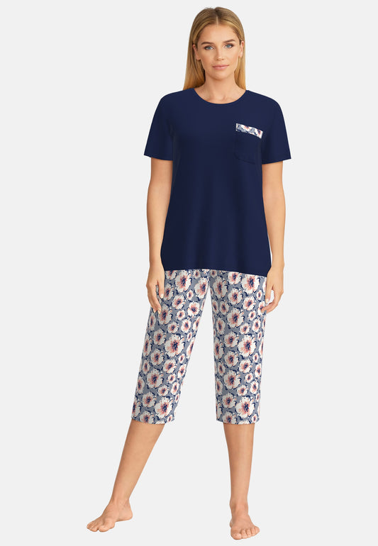 O-Pyjama,1/2A., 3/4Hose 250216/4009 655  blau