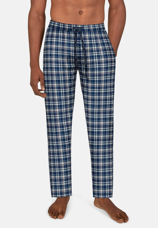 Pyjama broek 71413 624 blau-mittel-Karo