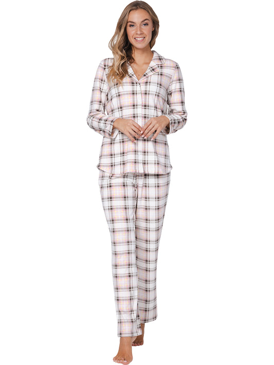 Pyjama full button 121252-168-1 brown 150