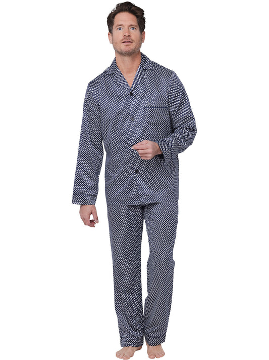 Pyjama full button 122252-801-1 520 Dark Blue