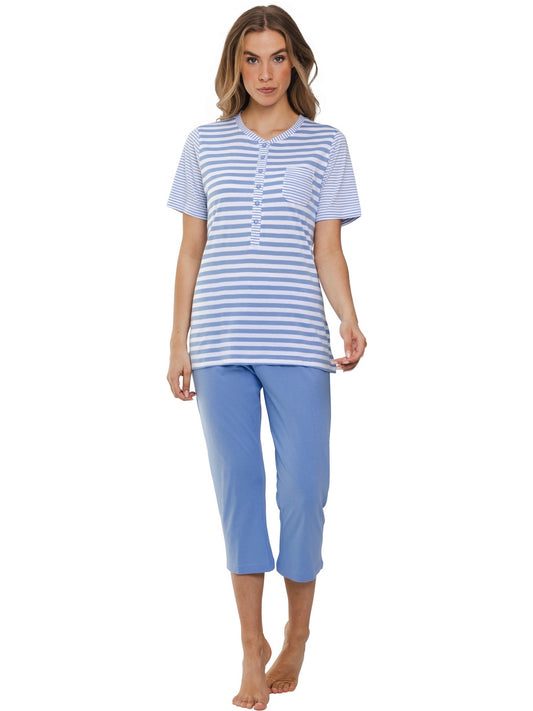 Pyjama with buttons 121251-130-1 510 blue