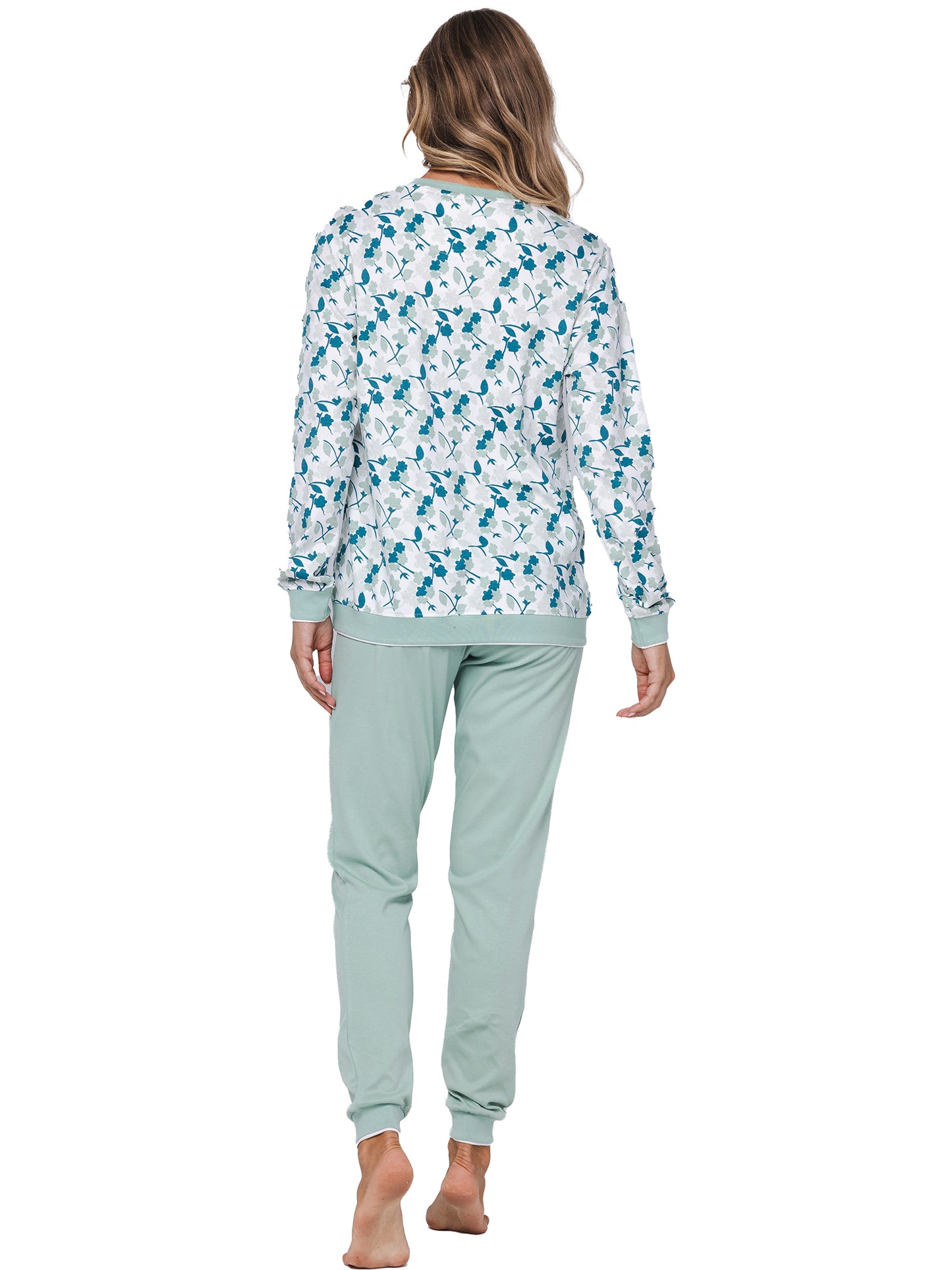 Pyjama with buttons 121252-110-1 Green 710