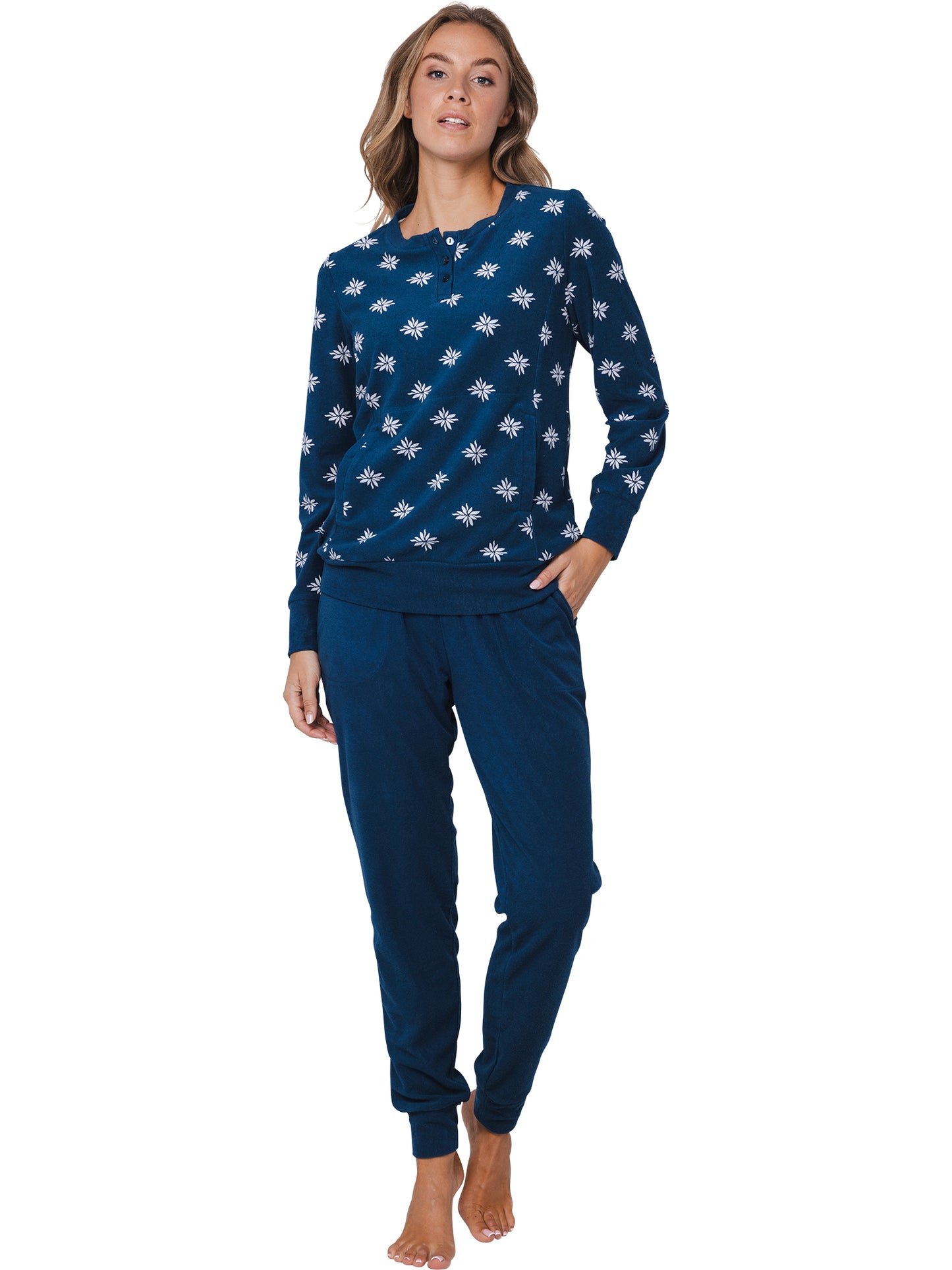 Pyjama with buttons 121252-126-1 blue 520