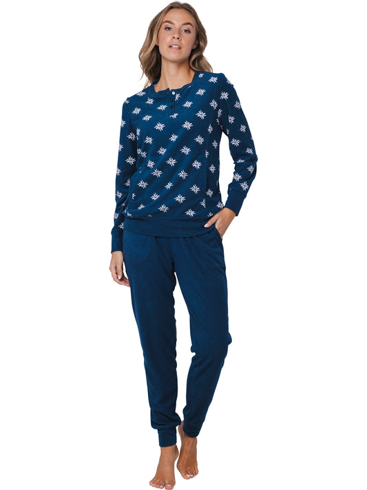 Pyjama with buttons 121252-126-1 blue 520