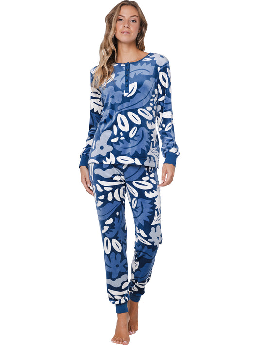 Pyjama with buttons 121252-158-1 blue 520