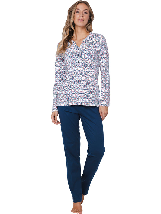 Pyjama with buttons 121252-160-1 blue 520