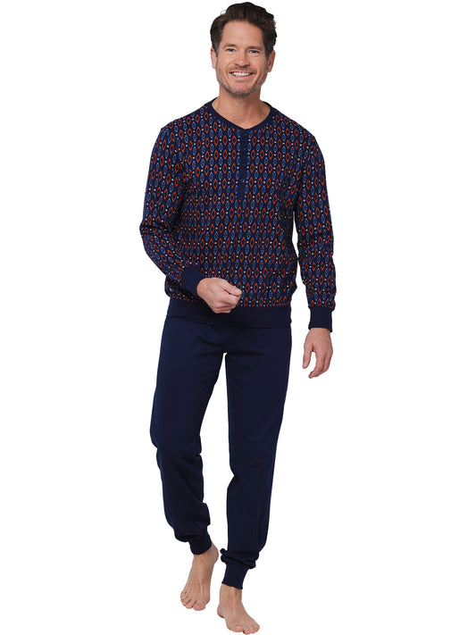 Pyjama with buttons 122252-514-1 blue 520