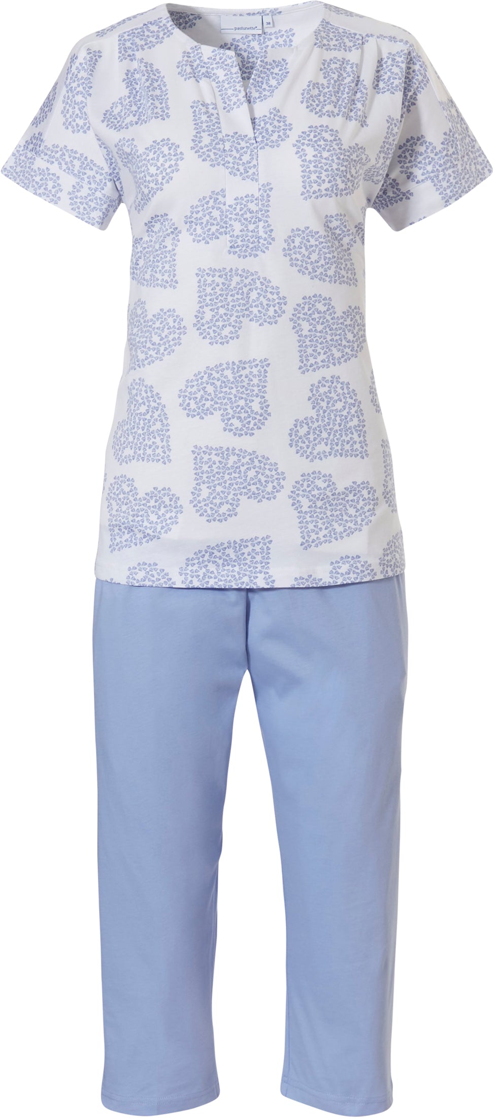 Pyjama with capri 20221-110-2 509 light blue