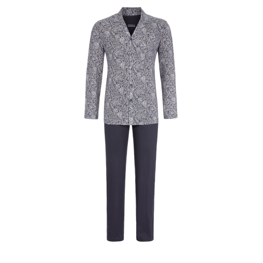 Ringella Men Pyjama doorknoop 2541218 2541218 910 zwart
