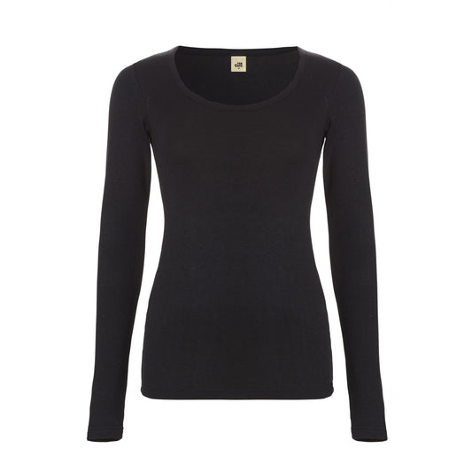 Shirt  LS round neck 60383 090 black
