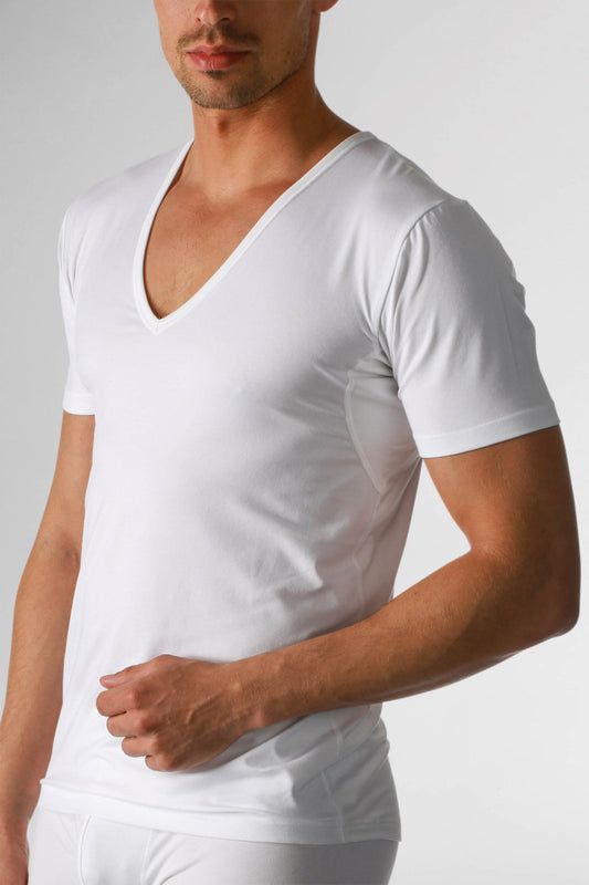 V-Neck 46038 101 weiss