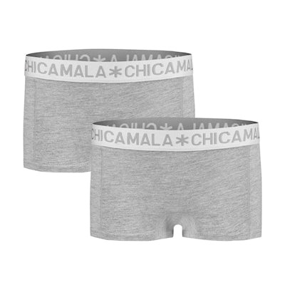 Women 2-pack Boxershort Solid  1215BASIC06 grey-grey