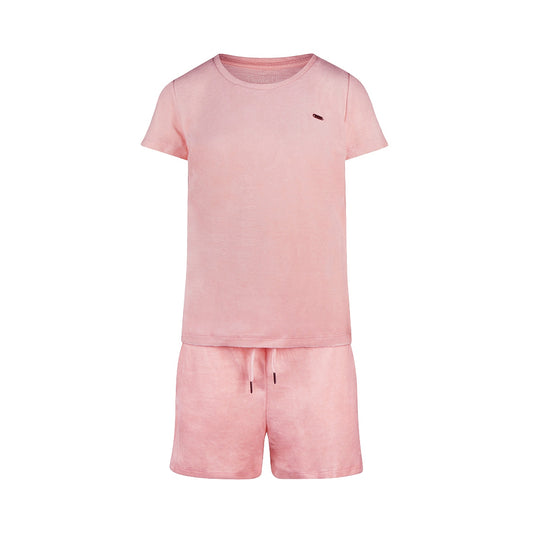 Women velours short set P55133-38 L71 Light pink