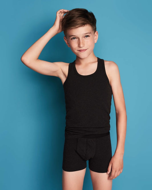 Cotton Stretch boys shorts 2PC 31987 090 black