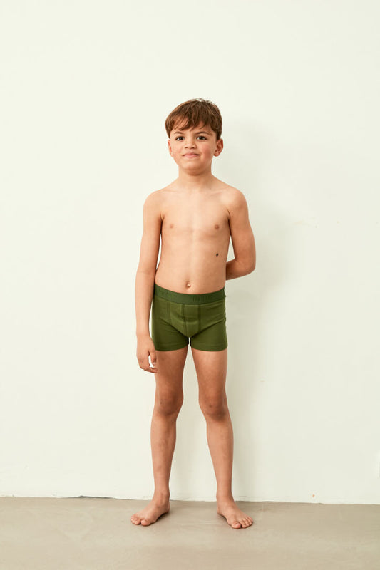 Cotton Stretch boys shorts 2PC 31987 3172 army green